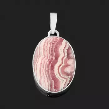 Кулон родохрозит (серебро 925 пр.) овал