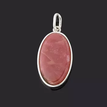 Кулон родонит (серебро 925 пр.) овал