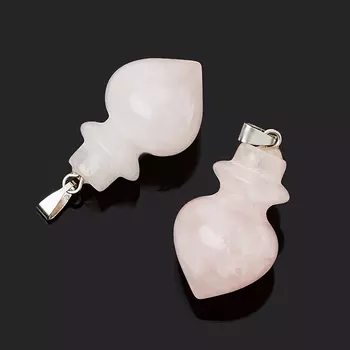 Кулон розовый кварц 3,5 см