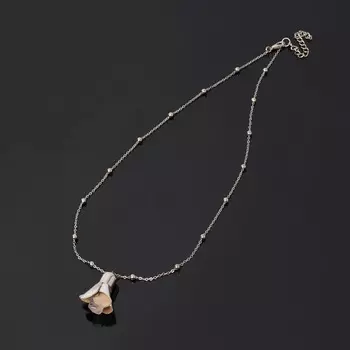 Кулон розовый кварц (биж. сплав)