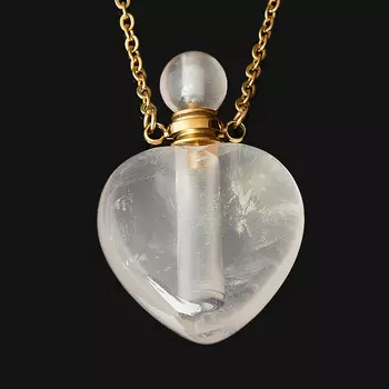 Кулон розовый кварц (биж. сплав позолота) 3,5 см