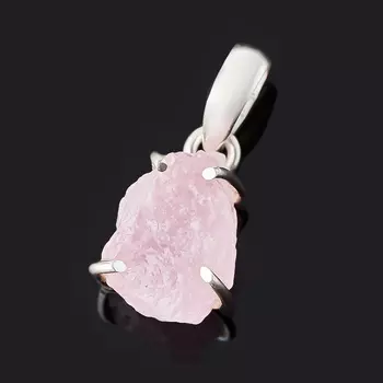Кулон розовый кварц (серебро 925 пр.)