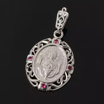 Кулон рубин овал Неупиваемая чаша огранка (серебро 925 пр.)