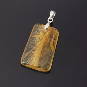 Кулон рутиловый кварц (биж. сплав) 3,5 см