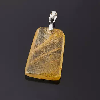 Кулон рутиловый кварц (биж. сплав) 3,5 см