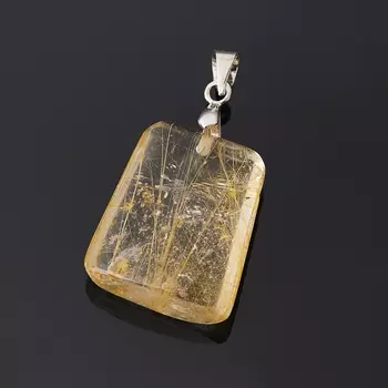 Кулон рутиловый кварц (биж. сплав) 3 см