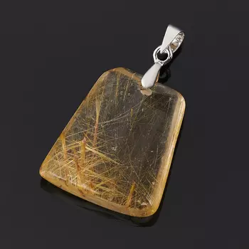 Кулон рутиловый кварц (биж. сплав) 3 см