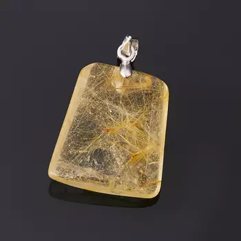 Кулон рутиловый кварц (биж. сплав) 3 см