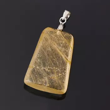 Кулон рутиловый кварц (биж. сплав) 4 см