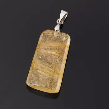 Кулон рутиловый кварц (биж. сплав) 4 см