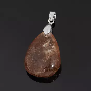 Кулон рутиловый кварц (биж. сплав) капля 4 см