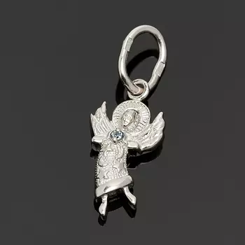 Кулон сапфир Ангел-хранитель огранка (серебро 925 пр.)