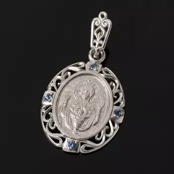 Кулон сапфир овал Неупиваемая чаша огранка (серебро 925 пр.)