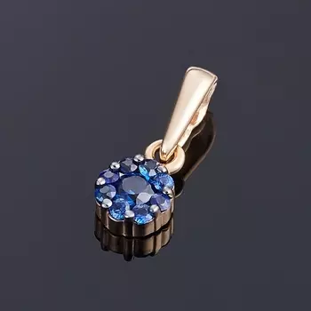 Кулон сапфир (золото 585 пр.) огранка