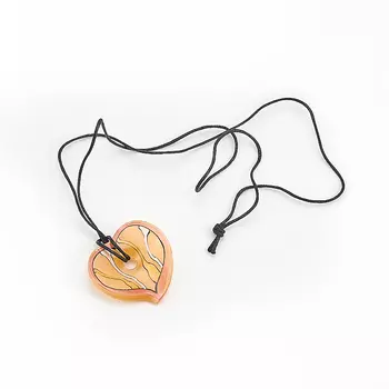 Кулон селенит сердечко 3,5 см