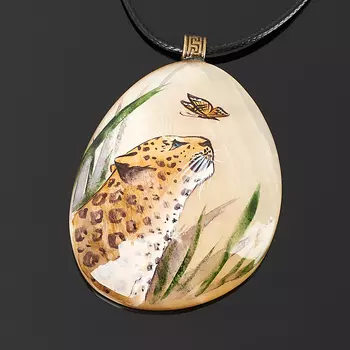 Кулон селенит (биж. сплав) 6 см