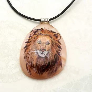 Кулон селенит (биж. сплав) 6 см