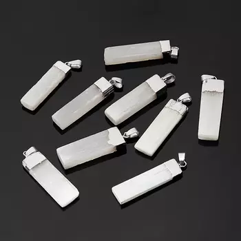 Кулон селенит (биж. сплав) кристалл 4-5 см