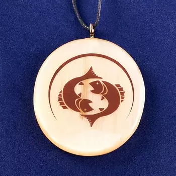 Кулон селенит Рыбы 4 см