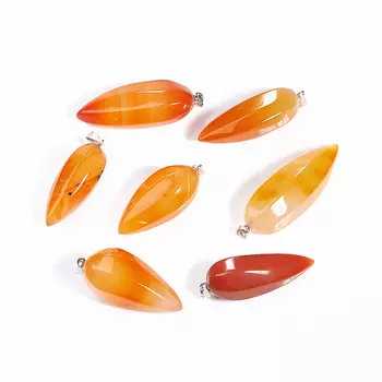 Кулон сердолик (биж. сплав) 5-6 см