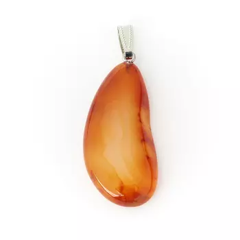 Кулон сердолик (биж. сплав) галтовка 4,5-6 см