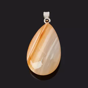 Кулон сердолик (биж. сплав) капля 5-5,5 см