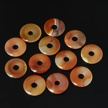 Кулон сердолик круг 2,5 см