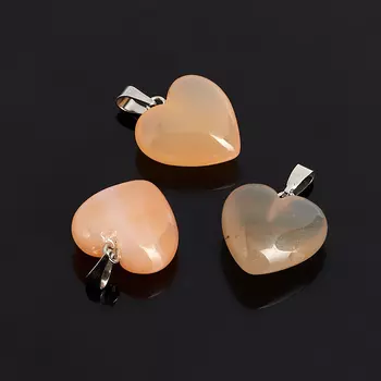 Кулон сердолик (биж. сплав) сердечко 2-2,5 см