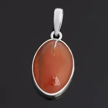 Кулон сердолик (серебро 925 пр.) овал
