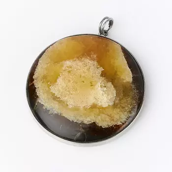 Кулон симбирцит круг (нейзильбер, биж. сплав) 5,5 см