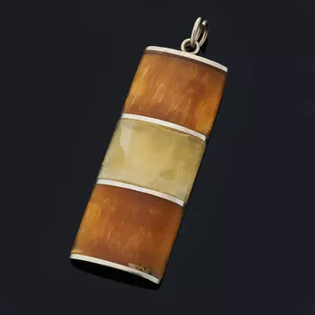 Кулон симбирцит прямоугольник (нейзильбер) 6 см