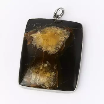 Кулон симбирцит прямоугольник (нейзильбер) 6 см