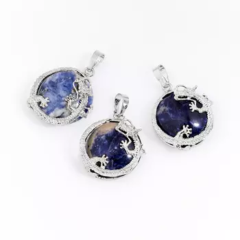 Кулон содалит (биж. сплав) дракон 3,5 см