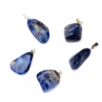 Кулон содалит галтовка (биж. сплав) 1,5-3,5 см