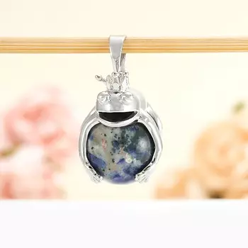 Кулон содалит лягушка 3 см