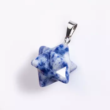 Кулон содалит меркаба (биж. сплав) 2-3 см