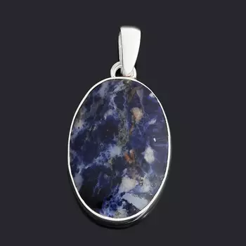Кулон содалит (серебро 925 пр.) овал