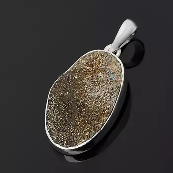 Кулон спектропирит (серебро 925 пр.) овал
