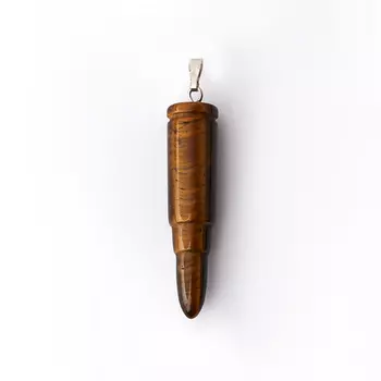 Кулон тигровый глаз (биж. сплав) 5 см