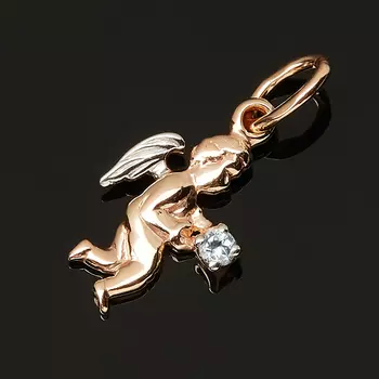 Кулон топаз голубой огранка (серебро 925 пр., позолота)