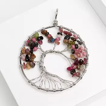 Кулон турмалин (биж. сплав) круг 6 см