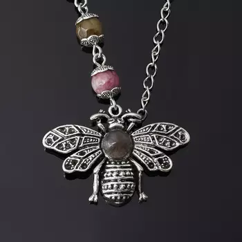 Кулон турмалин (биж. сплав, сталь хир.)