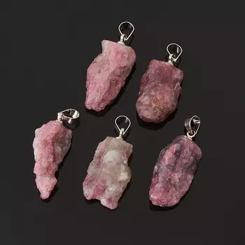 Кулон турмалин розовый (рубеллит) (биж. сплав) кристалл 2,5-3 см