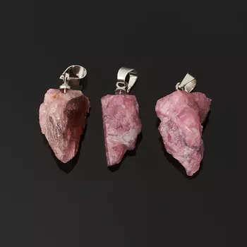 Кулон турмалин розовый (рубеллит) (биж. сплав) кристалл 2,5 см