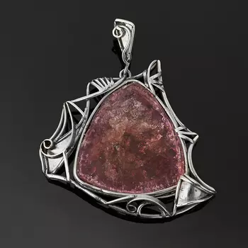 Кулон турмалин розовый (рубеллит) (нейзильбер)