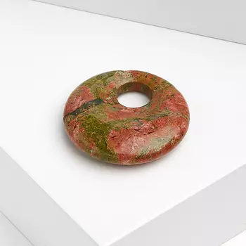 Кулон унакит круг 3 см