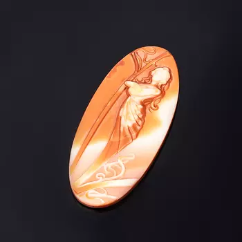 Кулон юрский мрамор овал