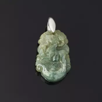 Кулон жадеит (биж. сплав) 3 см