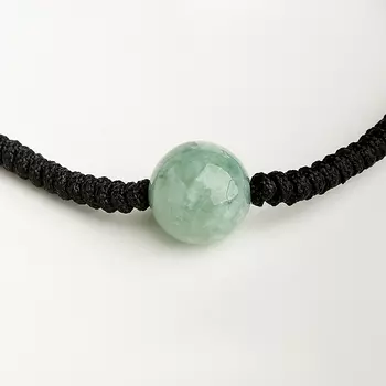 Кулон жадеит шар (текстиль)