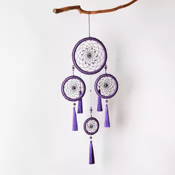 Ловец снов аметист (биж. сплав, сталь хир., текстиль)